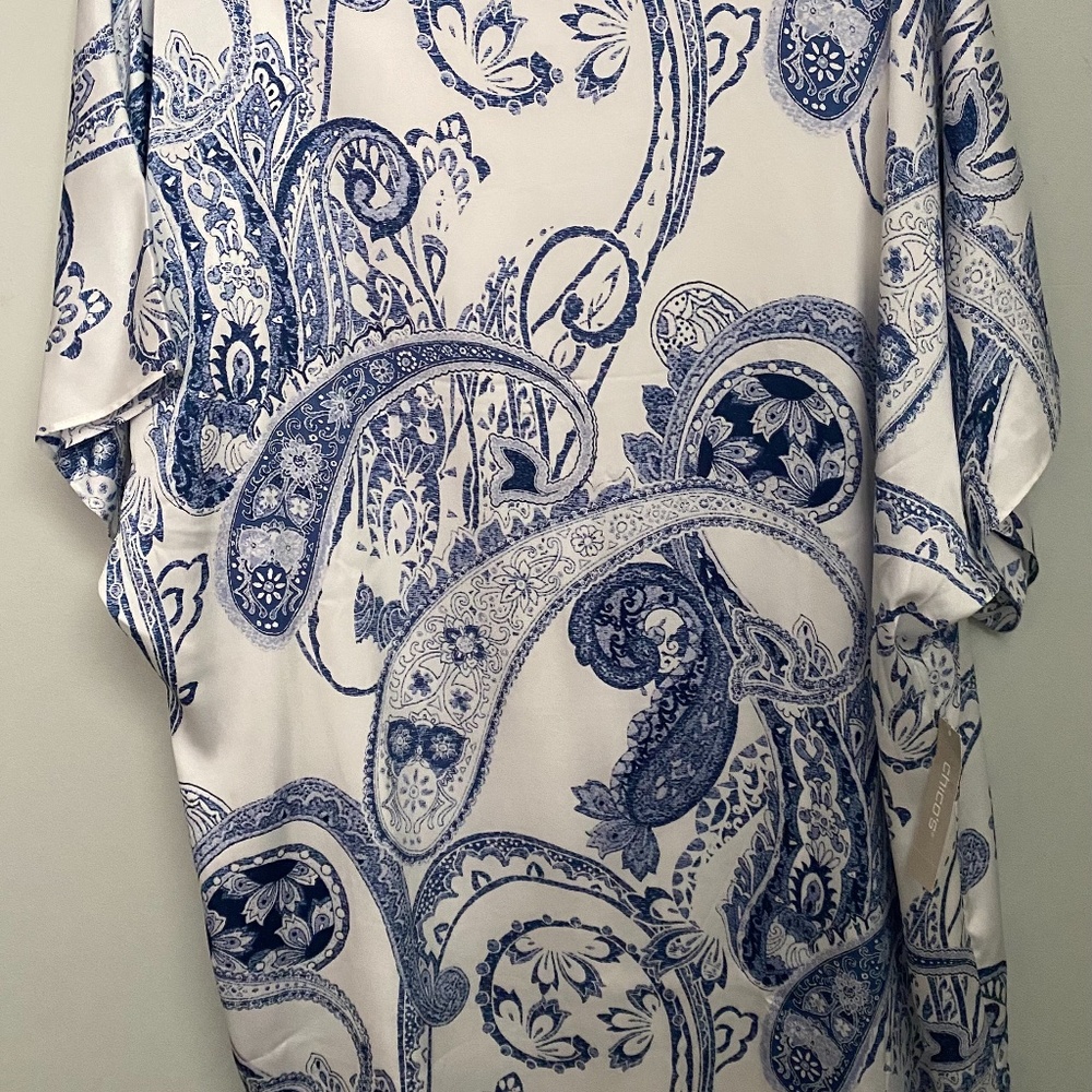 Chico’s size 3 blue & white dress